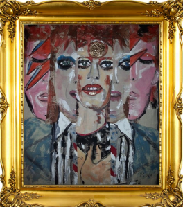 Ziggy Stardust ‘ The Split ‘ Textile & Watercolour